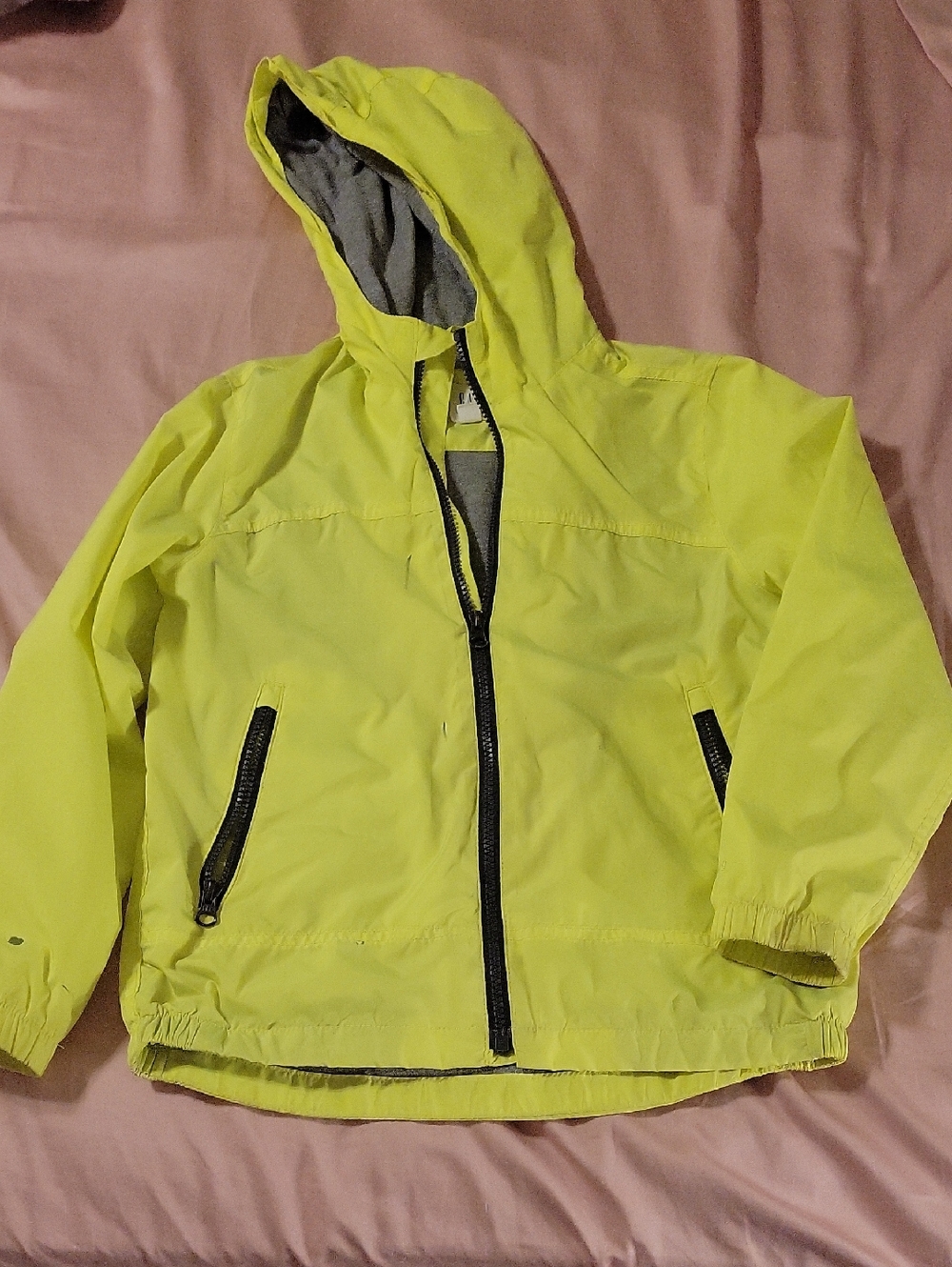 GAP Kids Neon Yellow Jacket with Gray Lining